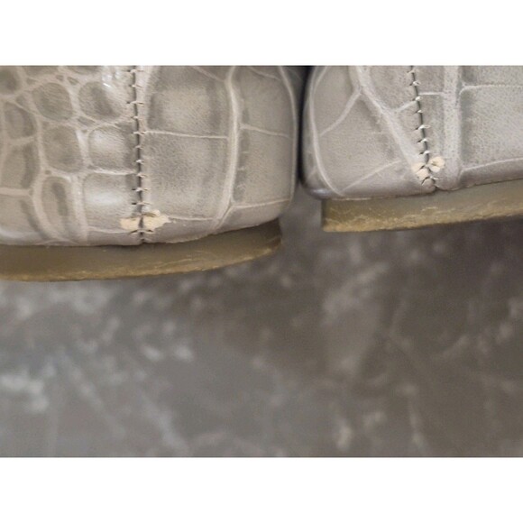 Steve Madden Jainna Shoes Flats Croc Bone Gray Pointed Toe,Size 7 - Picture 4 of 4